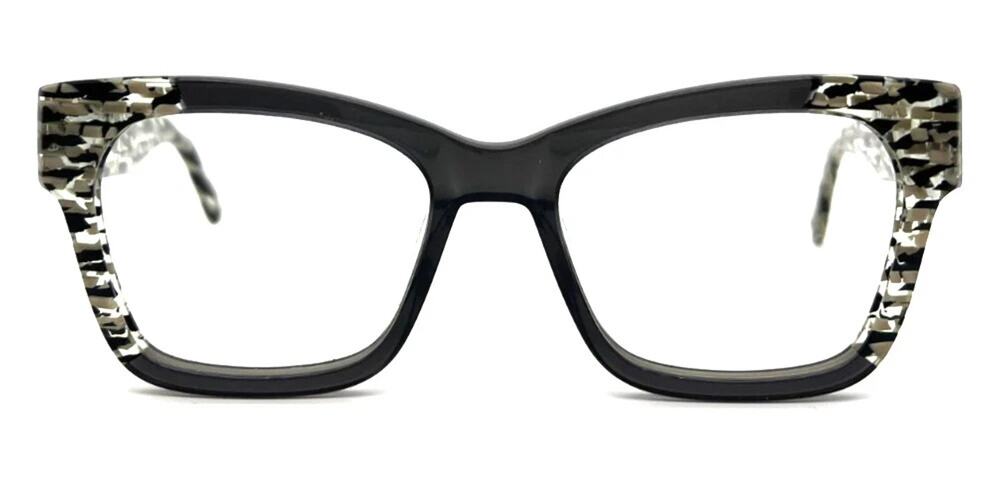 L.A.M.B. LA037 GRY GRAY AND MOSAIC AUTHENTIC EYEGLASSES 52-18-140